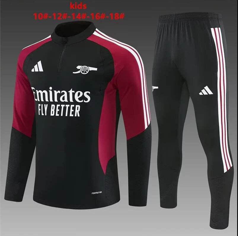 Kids Arsenal 26/27 Tracksuit - Black/Red